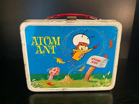 1966 atom ant metal lunch box|hanna barbera metal lunch box.